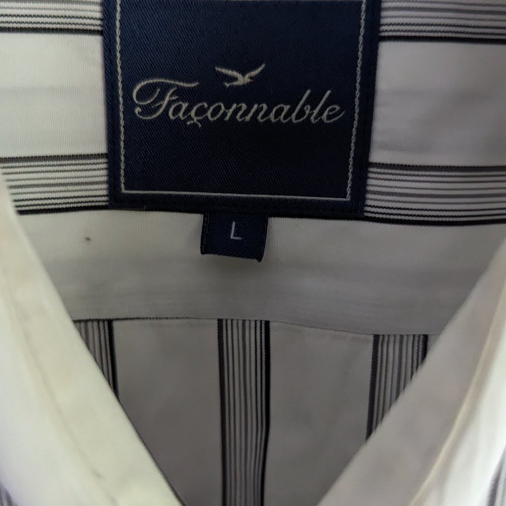 Men's Long Sleeve Dress Shirt - Faconnable - Picture 4 of 6
